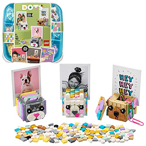 LEGO DOTS - Portafotos Animales, estuche creativo a partir 6 años para sujetar fotos y dibujos, caja de manualidades creativas con piezas de colores (41904) , color/modelo surtido