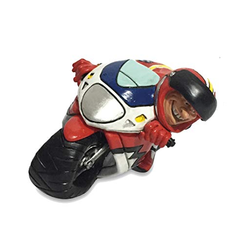 Les Alpes Orig. Figura de motorista, 16,5 cm – Figura pintada a mano de resina sintética – Colección Funny World Mestieri Sport – 014 99661