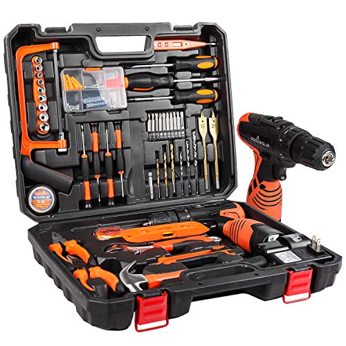 Letton Kit de herramientas con taladro inalámbrico de 16.8 V, 60 accesorios Juego de herramientas de kit de reparación inalámbrico para el hogar Letton Kit de herramientas con taladro inalámbrico de 16.8 V, 60 accesorios Juego de herramientas de kit de reparación inalámbrico para el hogar