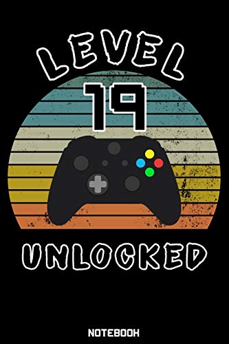 Level 19 Unlocked: Gaming Journal | Retro Vintage Design for Gamer | Video Games playing | esports | PC or Console | Birthday gift