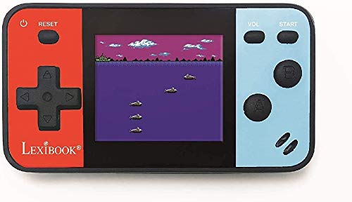 LEXIBOOK- Consola portátil Cyber Arcade Pocket 150 Juegos, Pantalla LCD en Color de 1,8 Pulgadas (4,5 cm), Videojuegos para Adolescentes, Azul/Rojo