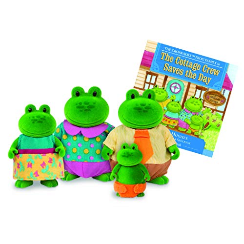Li'l Woodzeez – Croakalily Frog Family – Juego de 5 Piezas de Juguete con Figuras de Animales en Miniatura y Libro de Cuentos – Juguetes de Animales y Accesorios para niños a Partir de 3 años