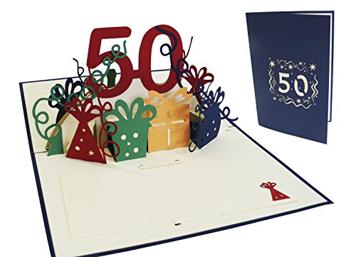 Lin Pop Up de tarjetas de felicitación por 50 beeeeestial Día, tarjetas de cumpleaños tarjetas de felicitación Tarjetas de felicitación Cumpleaños