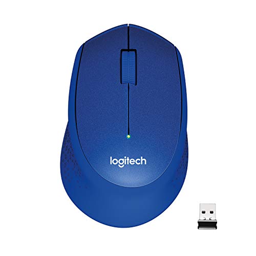 Logitech M330 Silent Plus Ratón Inalámbrico, 2.4 GHz con Nano-Receptor USB, Seguimiento 1000 DPI, 3 Botones, Batería 24 Meses, Compatible con PC/ Mac/Portátil, Azul