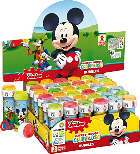Lote de 20 Divertidos Pomperos de Jabón Infanrtiles"Mickey Mouse Disney". Regalos y Recuerdos Originales. Juegos y Juguetes. Detalles de Bodas, Comuniones, Bautizos y Eventos.