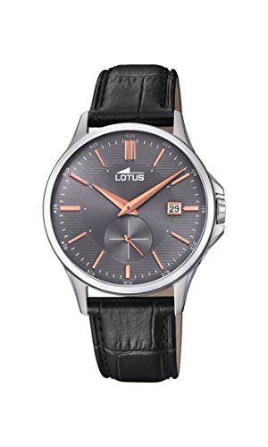 Lotus Watches Reloj Análogo clásico para Hombre de Cuarzo con Correa en Cuero 18424/3