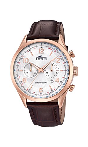 Lotus Watches Reloj Cronógrafo para Hombre de Cuarzo con Correa en Cuero 18558/1