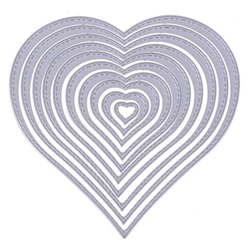 Luwu-Store Troqueles de Corte en Forma de corazón, Troqueles de Metal Plantilla de Relieve Plantillas de álbum de Recortes de Bricolaje 1 Juego Luwu-Store Troqueles de Corte en Forma de corazón, Troqueles de Metal Plantilla de Relieve Plantillas de álbum de Recortes de Bricolaje 1 Juego