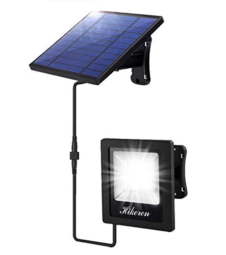 Luz Solar Exterior, Foco Led Solar Exterior Separada, IP65 Impermeable, con 5M Cable, 4400mAh Batería de Gran Capacidad, Lámpara Solar para Patio, Jardín, Balcón, Garaje (Luz Blanca)…