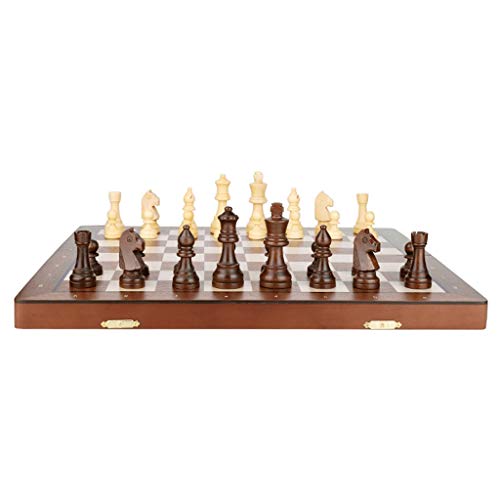 LXX Juego de ajedrez magnético con Juguetes educativos de Placa de ajedrez de Alto Grado para niños y Adultos Juego de ajedrez dedicado (Color : Ebony Grain)