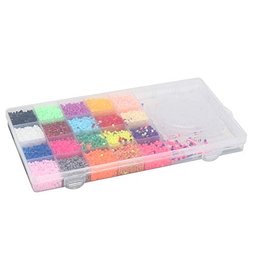 LZDseller01 11000 Unids Hama Beads, Deluxe Hama Bead Kit, Hama Beads Set Educational 20 Colors, 2.6mm Fuse Beads for Kids Crafts