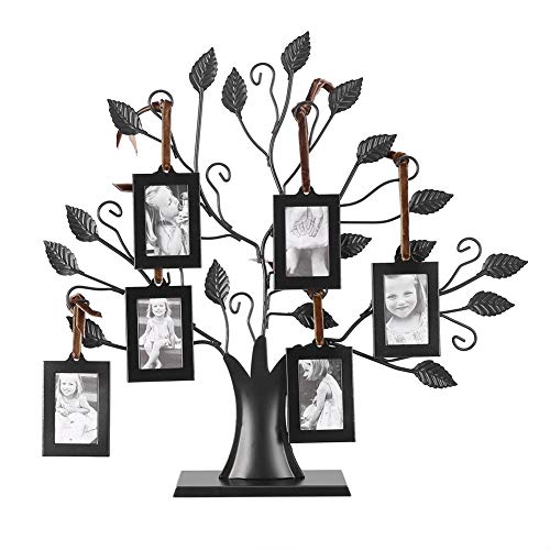 Marcos de Fotos - Arbol con Fotos con 6 marcos de cuadros colgantes individuales muestran marcos de árboles decoración del hogar 6Pcs