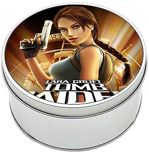 MasTazas Tomb Raider Anniversary Lara Croft C Caja Redonda Lata Round Metal Tin Box