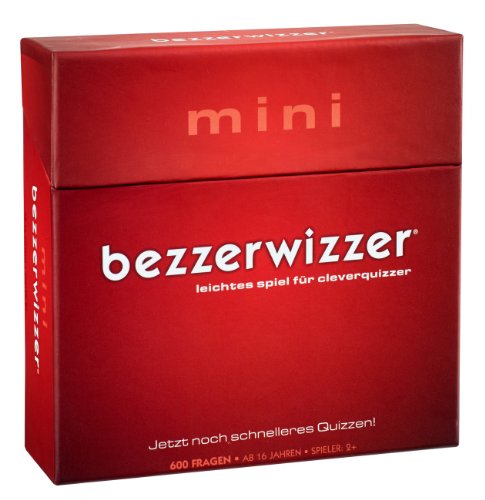 Mattel Games - Juego de cartas preguntas BizzerWizzer Mini , de 2 a 4 jugadores, en alemán (BGG09)