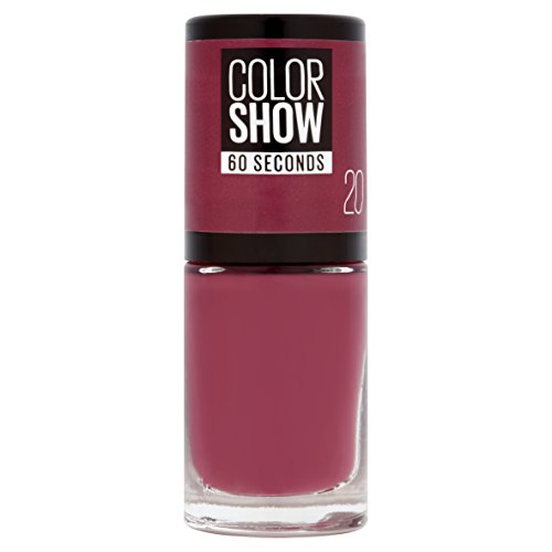 Maybelline New York Color Show, Esmalte de Uñas Secado Rápido, Tono: 020 Blush Berry Maybelline New York Color Show, Esmalte de Uñas Secado Rápido, Tono: 020 Blush Berry