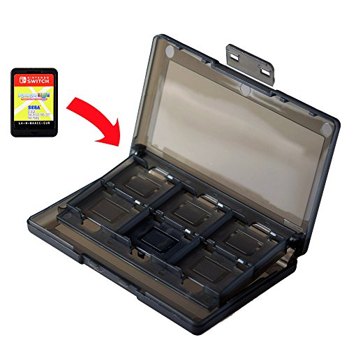 Mcbazel 12 in 1 Game Card Storage Protector Case Box para Nintendo Switch Black