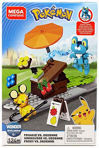 Mega Construx - Pokemon Froakie contra Dedenne, juguetes niños +6 años (Mattel GFV78)