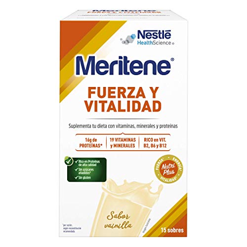 Meritene® FUERZA Y VITALIDAD - Suplementa tu nutrición y mantén tu sistema inmune con vitaminas, minerales y proteínas- Batido de Vainilla - Estuche (15 sobres de 30g) Meritene® FUERZA Y VITALIDAD - Suplementa tu nutrición y mantén tu sistema inmune con vitaminas, minerales y proteínas- Batido de Vainilla - Estuche (15 sobres de 30g)