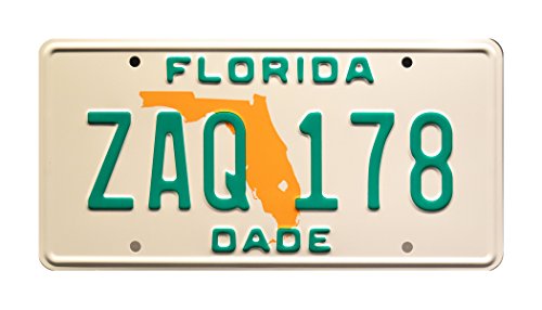 Miami Vice | ZAQ 178 | Metal Stamped License Plate