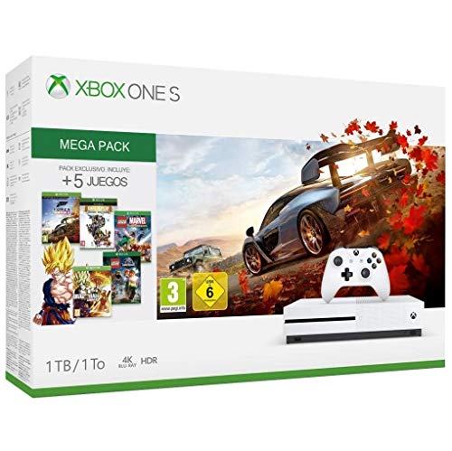 Microsoft XBOX ONE S + Forza Horizon 4 + RARE Replay + LEGO Marvel Super Heroes + Dragon BALL Xenoverse + LEGO Jurassic World