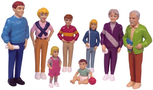 Miniland 27395 - Set de 8 figuras "Familia europea", 12,5 cm Miniland 27395 - Set de 8 figuras "Familia europea", 12,5 cm