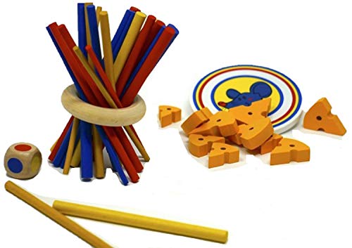 Minis Kreativ Zittter nicht !!! & Ratones - Tabla de queso 2 juegos de paciencia y ajos para niños - Juego de habilidad de madera - Juego de niños a partir de 3 años Minis Kreativ Zittter nicht !!! & Ratones - Tabla de queso 2 juegos de paciencia y ajos para niños - Juego de habilidad de madera - Juego de niños a partir de 3 años