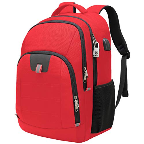 Mochila Antirrobo Impermeable,Mochila Portátil Hombre 17.3 Pulgadas Puerto USB Impermeable Trabajo Ordenador Viaje Negocio Multifuncional Daypacks Rojo Mochila Antirrobo Impermeable,Mochila Portátil Hombre 17.3 Pulgadas Puerto USB Impermeable Trabajo Ordenador Viaje Negocio Multifuncional Daypacks Rojo