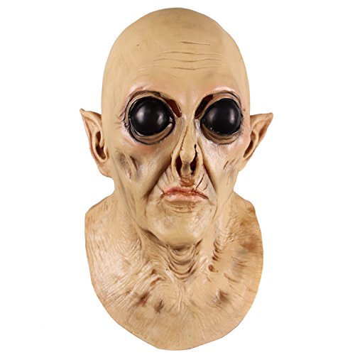 molezu Horror UFO - Máscara de Alien, Máscara de Látex, Máscara para Fiesta de Halloween