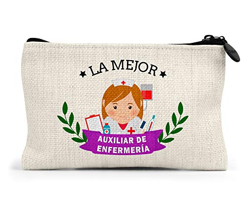 Monedero la Mejor Auxiliar de enfermeria del Mundo Regalo Original Personalizado Monedero la Mejor Auxiliar de enfermeria del Mundo Regalo Original Personalizado