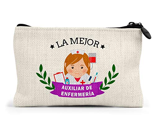 Monedero la Mejor Auxiliar de enfermeria del Mundo Regalo Original Personalizado