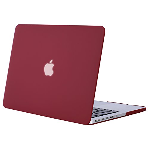 MOSISO Funda Dura Compatible con MacBook Pro 15 Retina A1398 (Versión 2015/2014/2013/fin 2012), Ultra Delgado Carcasa Rígida Protector de Plástico Cubierta, Vino Rojo