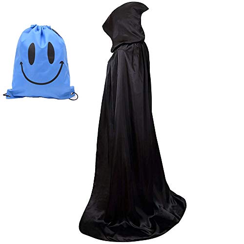 Myir Largo Capa con Capucha, Unisex Adulto Disfraz de Halloween Fiesta Disfraces Vampiro Traje (L, Negro) Myir Largo Capa con Capucha, Unisex Adulto Disfraz de Halloween Fiesta Disfraces Vampiro Traje (L, Negro)
