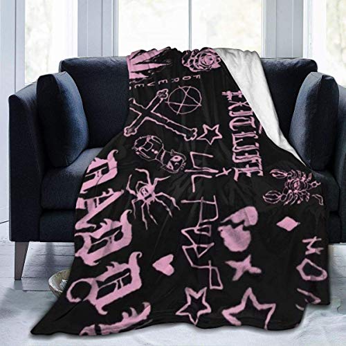 Nat Abra OHMGD Lil-Peep Franela Fleece Blanket Super Soft Warm Fluffy Blanket for Couch Sofa Living Room Decoration 40 'x50'
