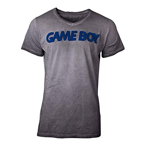 Nintendo T-Shirt Acid Washed Gameboy Men's T-Shirt Grey-M
