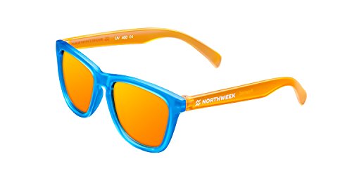 NORTHWEEK Kids Chase - Gafas de Sol para Niño y Niña, Polarizadas, Naranja/Azul
