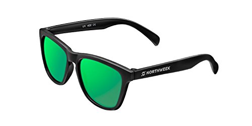 NORTHWEEK Kids Jungle - Gafas de Sol para Niño y Niña, Polarizadas, Negro/Verde