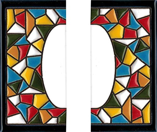 Número y letras para casa, Cerámica Pintada a Mano 5 x 11 cm md trencadis, Grabado y Cerámica Española (Cenefas)