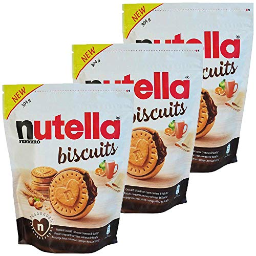 Nutella Biscuits 3 pack de 304g - Una deliciosa galleta crujiente con toda la cremosidad y el sabor único de Nutella Ferrero - Distribuido por Freedoney