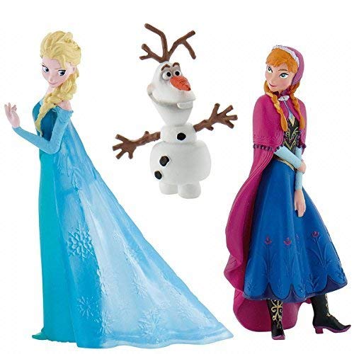 Official Disney's Frozen Set of 3 Figures, Anna, Elsa and Olaf by Disneys Frozen
