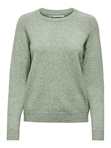 Only Onllesly Kings L/s Pullover Knt Noos suéter, Multicolor (BasilW Melange), Large para Mujer Only Onllesly Kings L/s Pullover Knt Noos suéter, Multicolor (BasilW Melange), Large para Mujer