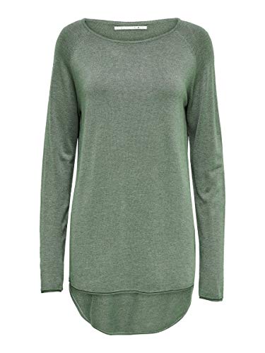 Only Onlmila Lacy L/s Long Pullover Knt Noos suéter, Verde (Chinois Green Detail: W. Melange), 44 (Talla del Fabricante: X-Large) para Mujer Only Onlmila Lacy L/s Long Pullover Knt Noos suéter, Verde (Chinois Green Detail: W. Melange), 44 (Talla del Fabricante: X-Large) para Mujer
