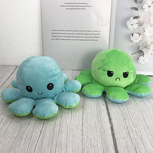 Pandiui23 Peluche de Pulpo Reversible, Bonitos Juguetes de Peluche muñeco de Doble Cara el Pulpo Reversible Original de Felpa Bonitos Juguetes de Peluche Niños (V)