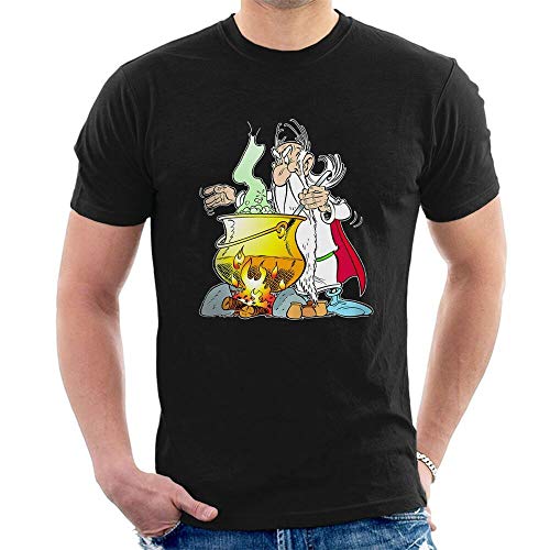 Panoramix Asterix and Obelix T-Shirt Graphic Top Printed tee Shirt For Mens Black S