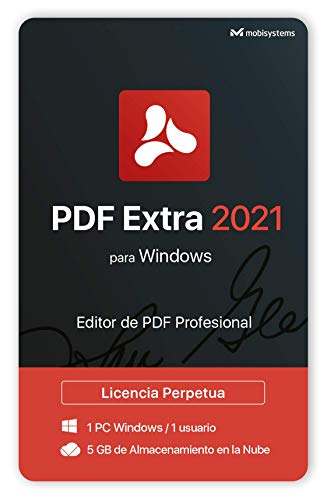 PDF Extra 2021 – Editor Profesional de PDF – Edita, Protege, Anota, Completa y Firma archivos PDF - 1 PC / 1 Usuario / Suscripción de Por Vida