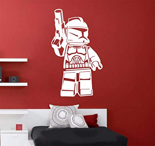 Pegatina De Pared Clone Trooper Star Wars Movie Art Sticker Para Guardería Niños Dormitorio Sala De Estar