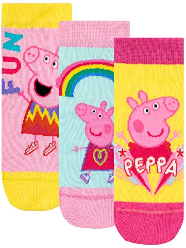 Peppa Pig Calcetines Paquete de 3 para Niñas Multicolor 27/30