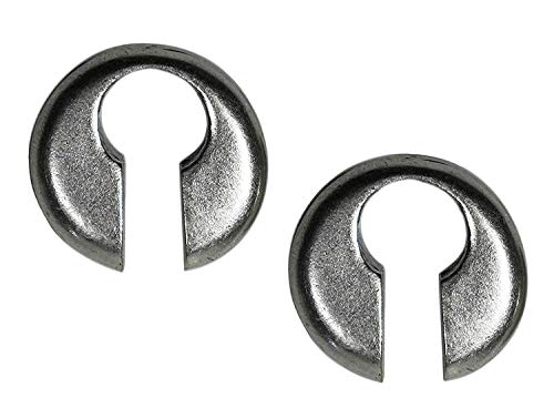 Pesos de oreja de pareja plateados plata para lóbulos estirados - Dos pendientes dilataciones orejas - Earrings Plugs "LOCK"- Modelo original único hecho a mano por artesano italiano - Cm 2,2 x 2,2