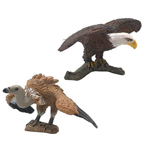 PETSOLA Miniatura Animales Aves Modelo Estatuilla Estatua Escultor - águila y Buitre, Individual