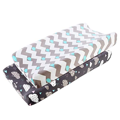 Pinji Fundas para Cambiador Bebé, 2 Piezas Fundas para Colchoneta Cambiador Fundas Bañeras para Cambiador Elásticas Pinji Fundas para Cambiador Bebé, 2 Piezas Fundas para Colchoneta Cambiador Fundas Bañeras para Cambiador Elásticas
