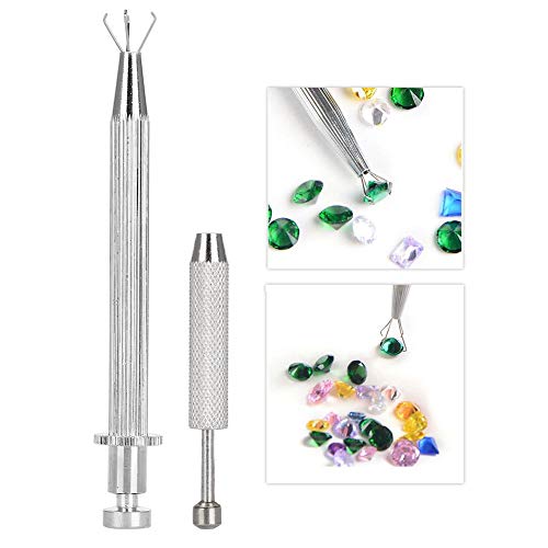 Pinzas para joyería con 4 Garras, Herramienta de Recogida de Joyas, Atrapador de Gemas de Diamante y agarrador, Ideal para reparación de Abalorios, Relojes y anteojos